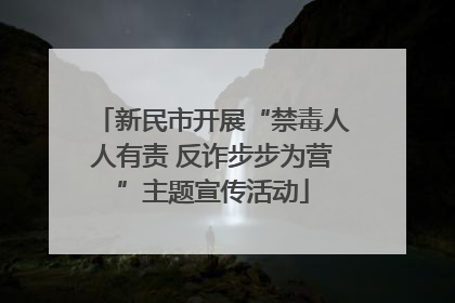 新民市开展“禁毒人人有责 反诈步步为营”主题宣传活动