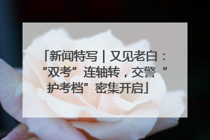 新闻特写｜又见老白：“双考”连轴转，交警“护考档”密集开启
