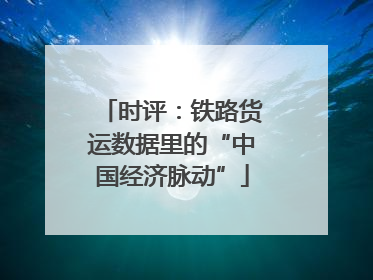 时评：铁路货运数据里的“中国经济脉动”