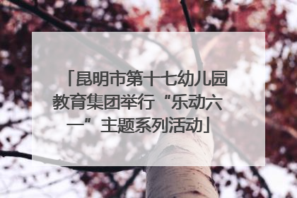 昆明市第十七幼儿园教育集团举行“乐动六一”主题系列活动