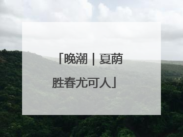 晚潮｜夏荫胜春尤可人