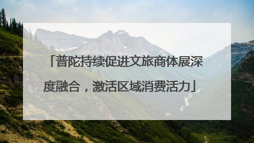 普陀持续促进文旅商体展深度融合，激活区域消费活力