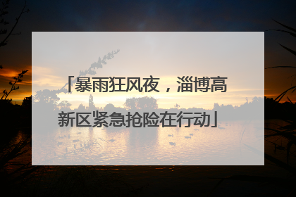 暴雨狂风夜，淄博高新区紧急抢险在行动