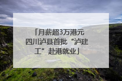 月薪超3万港元 四川泸县首批“泸建工”赴港就业