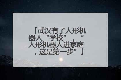 武汉有了人形机器人“学校”，“人形机器人进家庭，这是第一步”