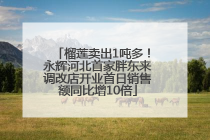 榴莲卖出1吨多！永辉河北首家胖东来调改店开业首日销售额同比增10倍