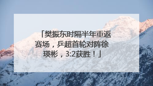 樊振东时隔半年重返赛场，乒超首轮对阵徐瑛彬，3:2获胜！