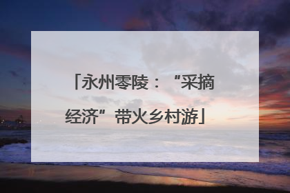 永州零陵：“采摘经济”带火乡村游