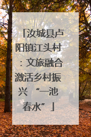 汝城县卢阳镇江头村：文旅融合激活乡村振兴 “一池春水”