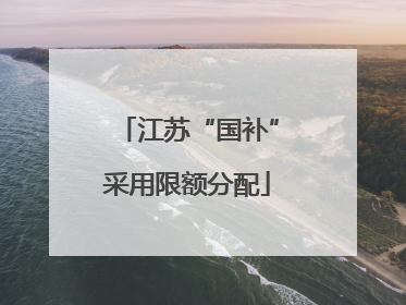江苏“国补”采用限额分配