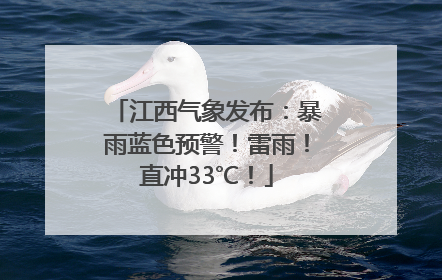 江西气象发布：暴雨蓝色预警！雷雨！直冲33℃！