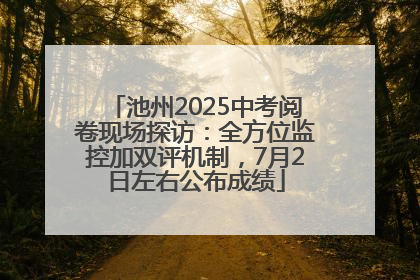 池州2025中考阅卷现场探访：全方位监控加双评机制，7月2日左右公布成绩