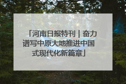河南日报特刊｜奋力谱写中原大地推进中国式现代化新篇章