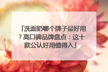 洗面奶哪个牌子最好用？高口碑品牌盘点：这十款公认好用值得入