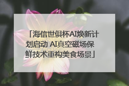 海信世俱杯AI焕新计划启动 AI真空磁场保鲜技术重构美食场景
