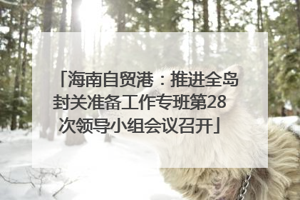 海南自贸港：推进全岛封关准备工作专班第28次领导小组会议召开
