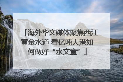 海外华文媒体聚焦西江黄金水道 看亿吨大港如何做好“水文章”