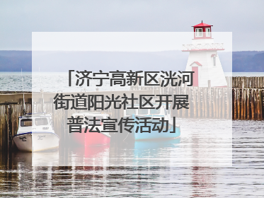 济宁高新区洸河街道阳光社区开展普法宣传活动
