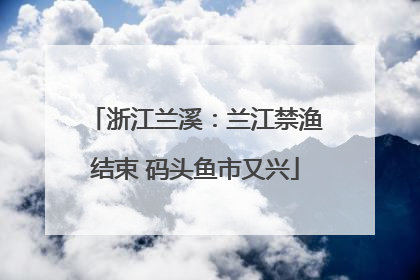 浙江兰溪：兰江禁渔结束 码头鱼市又兴