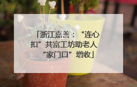 浙江嘉善：“连心扣”共富工坊助老人“家门口”增收