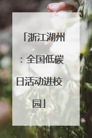 浙江湖州：全国低碳日活动进校园