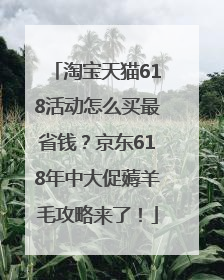 淘宝天猫618活动怎么买最省钱？京东618年中大促薅羊毛攻略来了！