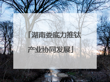 湖南娄底力推钛产业协同发展