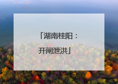 湖南桂阳：开闸泄洪