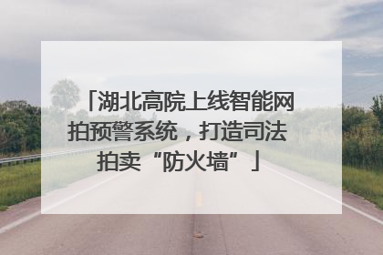 湖北高院上线智能网拍预警系统，打造司法拍卖“防火墙”
