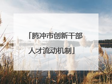 腾冲市创新干部人才流动机制