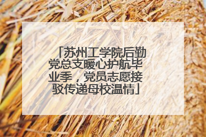 苏州工学院后勤党总支暖心护航毕业季，党员志愿接驳传递母校温情