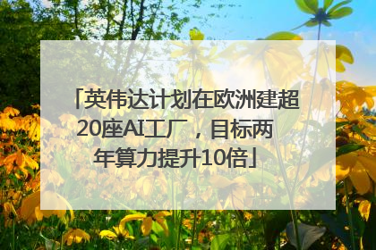 英伟达计划在欧洲建超20座AI工厂，目标两年算力提升10倍