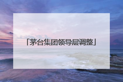 茅台集团领导层调整
