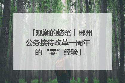 观潮的螃蟹丨郴州公务接待改革一周年的“零”经验