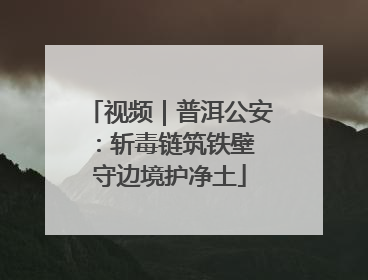 视频｜普洱公安：斩毒链筑铁壁 守边境护净土