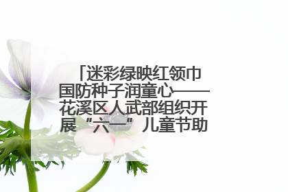 迷彩绿映红领巾 国防种子润童心——花溪区人武部组织开展“六一”儿童节助学兴教活动