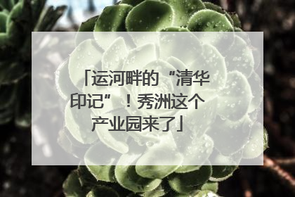 运河畔的“清华印记”！秀洲这个产业园来了