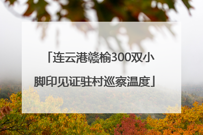 连云港赣榆300双小脚印见证驻村巡察温度