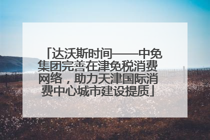 达沃斯时间——中免集团完善在津免税消费网络，助力天津国际消费中心城市建设提质