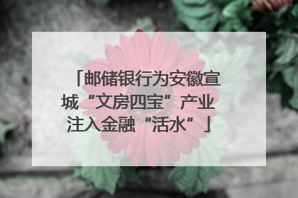 邮储银行为安徽宣城“文房四宝”产业注入金融“活水”