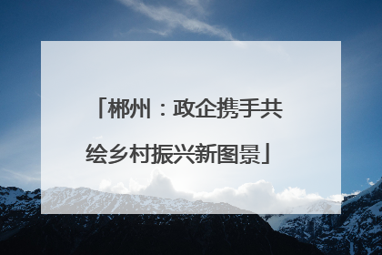 郴州：政企携手共绘乡村振兴新图景