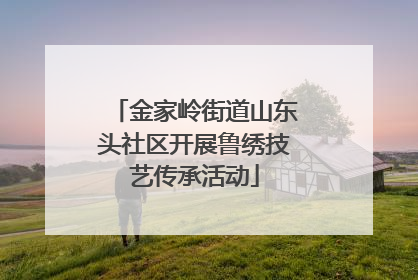 金家岭街道山东头社区开展鲁绣技艺传承活动