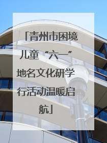 青州市困境儿童“六一”地名文化研学行活动温暖启航