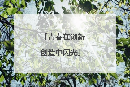 青春在创新创造中闪光