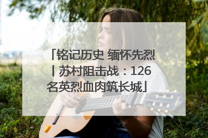 铭记历史 缅怀先烈丨苏村阻击战：126名英烈血肉筑长城