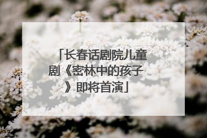 长春话剧院儿童剧《密林中的孩子》即将首演