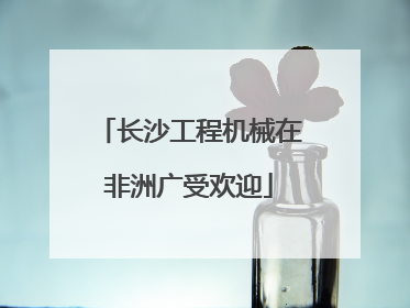 长沙工程机械在非洲广受欢迎