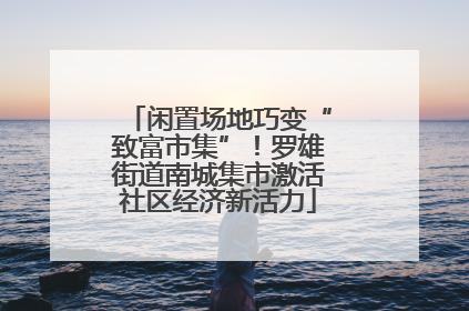 闲置场地巧变“致富市集”！罗雄街道南城集市激活社区经济新活力