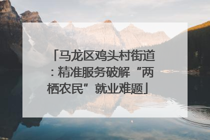 马龙区鸡头村街道：精准服务破解“两栖农民”就业难题