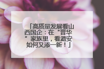 高质量发展看山西国企：在“晋华”家族里，看潞安如何又添一新！
